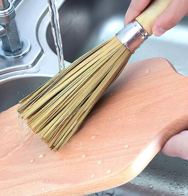 Scrubbing 11.8 Inch Dish Bamboo Scrub Brush خانه رستوران ابزار آشپزخانه