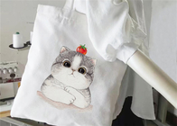 Cute Cat Printed Custom Canvas Bags , Custom Printed Canvas Bags with Zipper