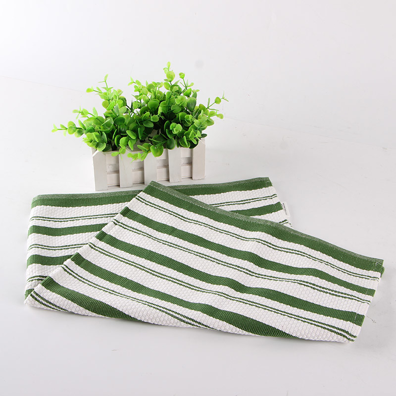 White And Green Kitchen Tea Towels , Printed House Kitchen Dish Cloths