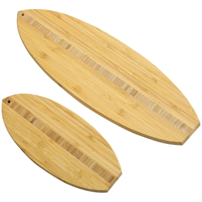 تخته برش چوبی به شکل تخته موج سواری بامبو بلوک چوب بری 2 عدد