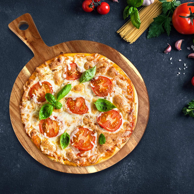 میز تخته برش گرد چوب اقاقیا 12 x 8 برای نان گوشت