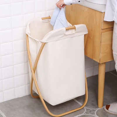 لوازم ضروری خانگی Oem Bamboo Laundry Hamper سبد تاشو قاب X